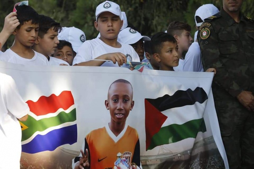 فلسطين تودع جثمان لاعب كرة القدم الجنوب أفريقي الطفل ماليسا