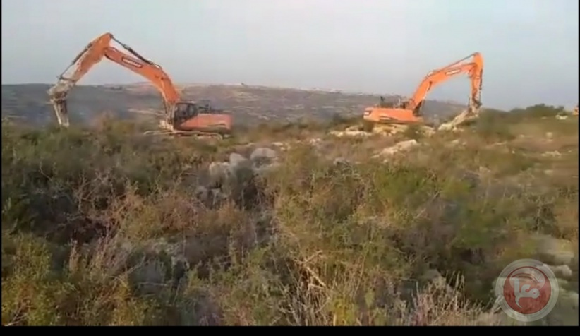 The occupation leveled lands and uprooted dozens of olive trees north of Salfit