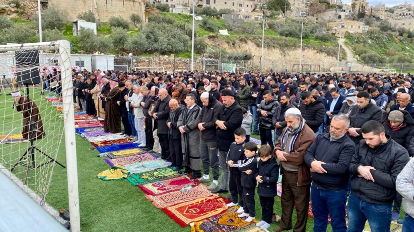 Refusal and protest against demolition decisions and occupation plans - hundreds perform Friday prayers in Jabal Mukaber