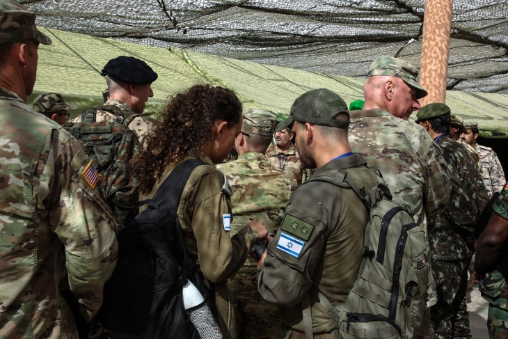 Representatives of the Israeli army participate in military exercises in Morocco
