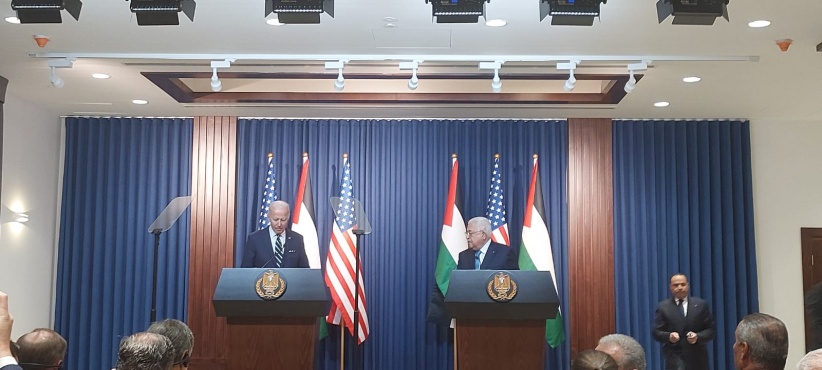 What Biden said to President Abbas?