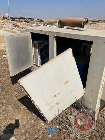 The occupation soldiers destroyed an electrical transformer in the village of Zanouta, west of Hebron