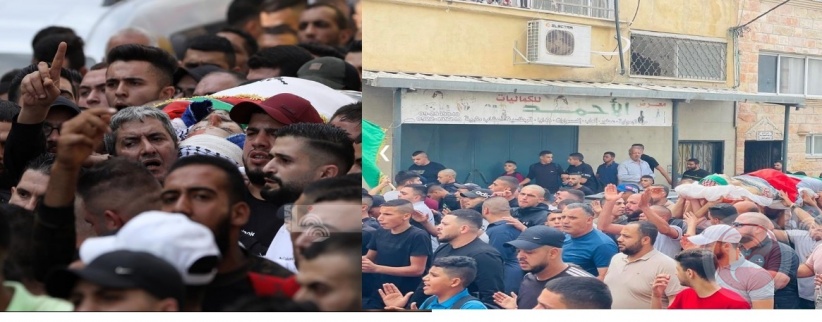 Nablus and Qalqilya mourn the bodies of the two martyrs, al-Kilani and Rabi