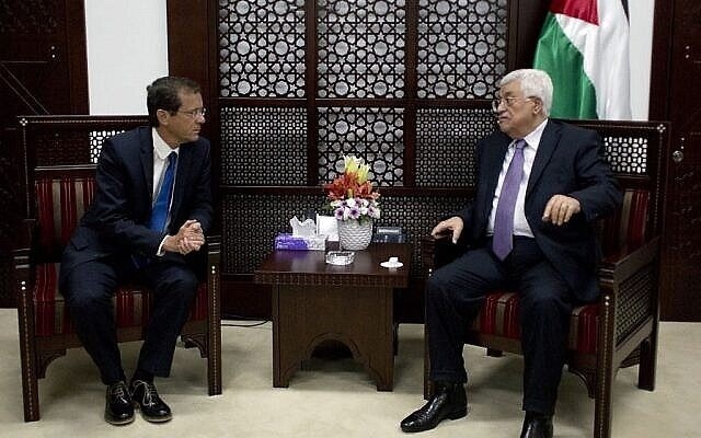 Did Herzog succeed in persuading President Abbas to withdraw from the last Palestinian request?
