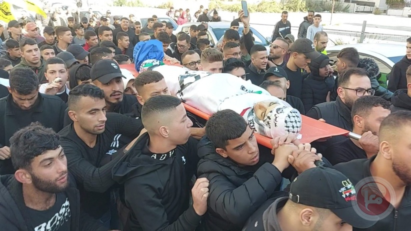 تشييع جثمان الشهيد الفتى أحمد شحادة في نابلس