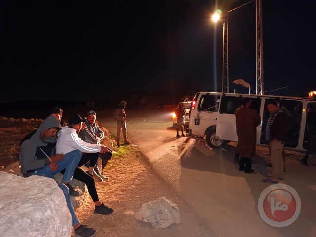 The occupation arrests 5 young men from the village of Kisan, east of Bethlehem