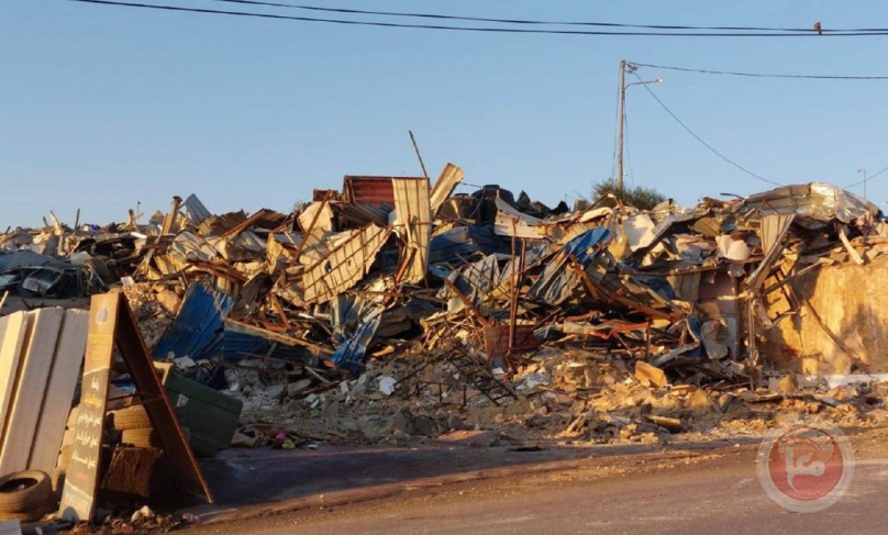 Pictures - The occupation demolishes 15 facilities in Hizma
