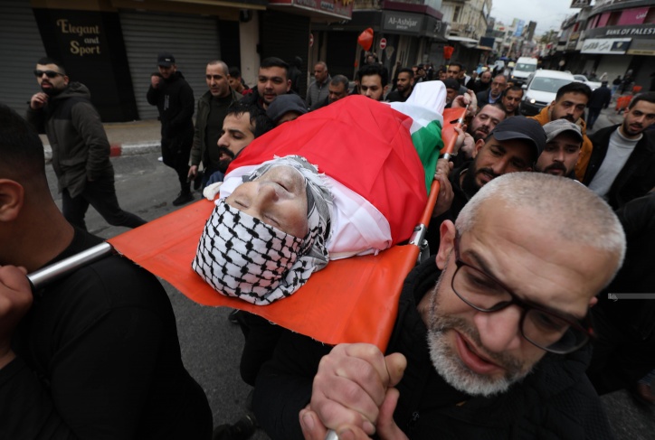 Nablus funeral procession for the martyr Shawkat Annab