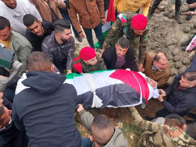 The funeral of the martyr Ahmed Abu Ali in Yatta