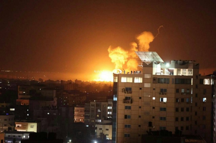 Israeli aggression - warplanes launch a series of raids on the Gaza Strip