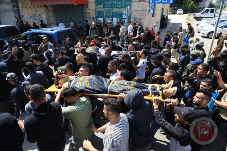 In Jenin, the funeral of the two martyrs, Rani Qatnat and Ahmed Assaf