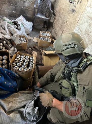 The occupation army claims to have seized and destroyed a weapons depot in Jenin