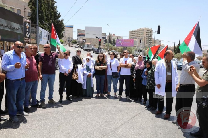 A stand in Bethlehem to condemn the crimes of the occupation in the Jenin camp